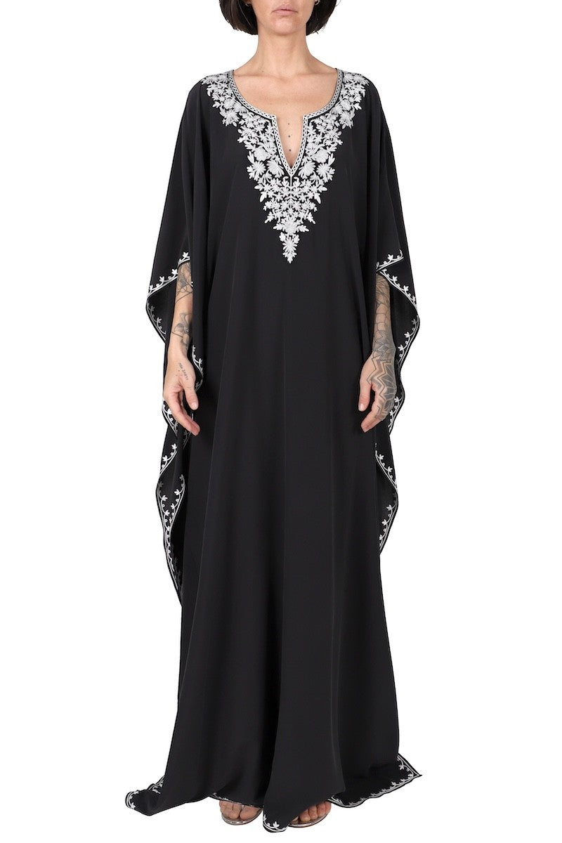 Black Boubou with EMB (Black White)