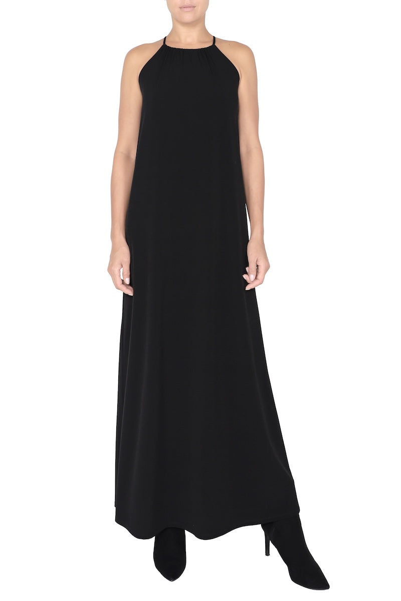 Halter Neck Sun Dress ( Black)