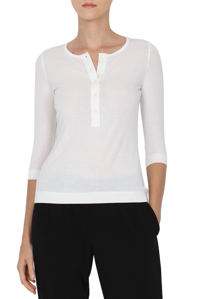 Ribbed Tunisien Tshirt (Pure White)
