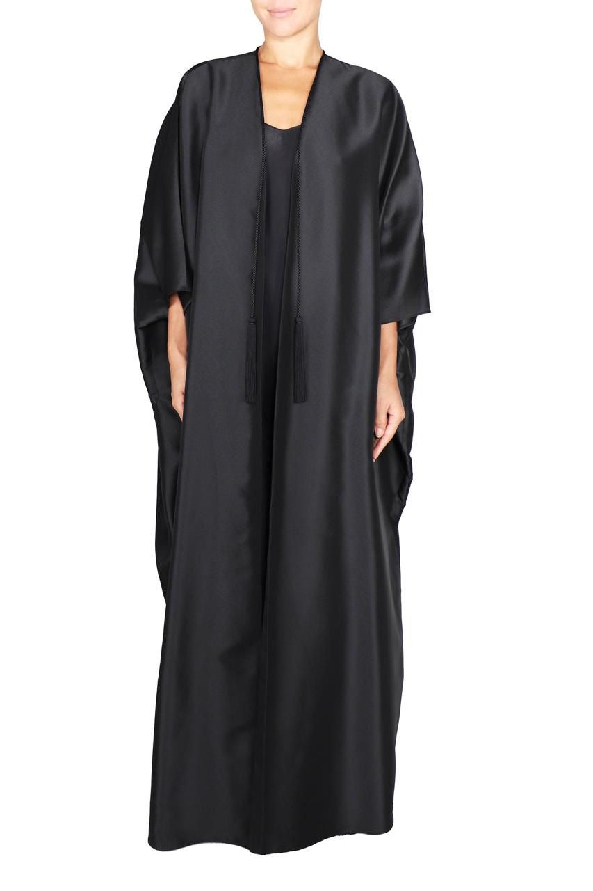 Cover Up with Handmade Tassels ( Black)