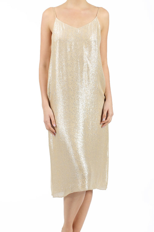 Metallic Midi Cami (Nude Metallic)