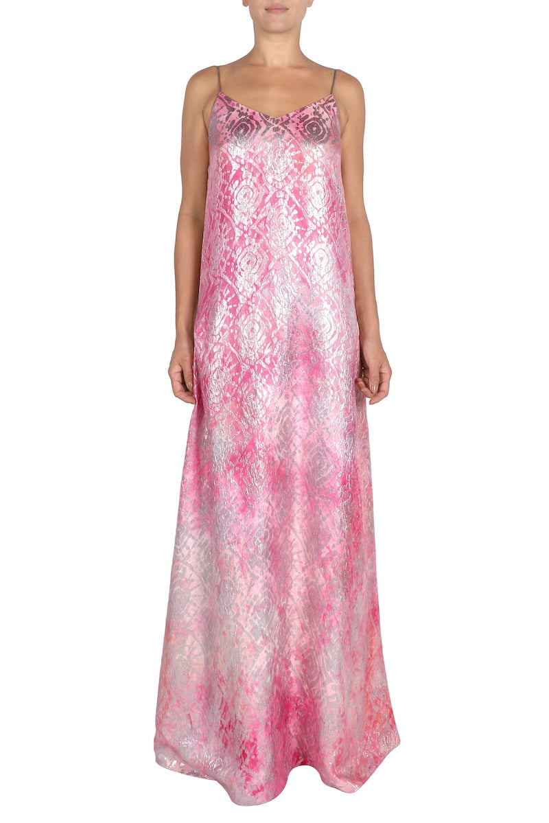 Metallic Fantasy Cami Dress ( Rose Silver)