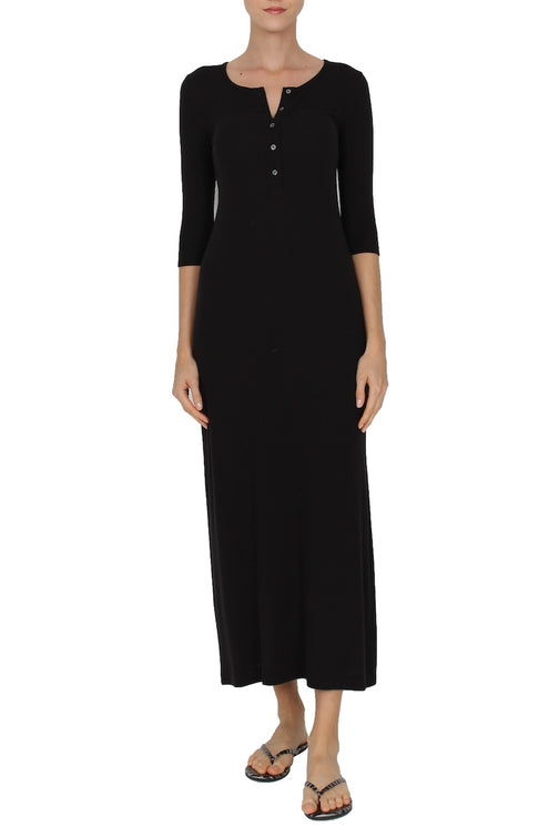 Ribbed Tunisien Dress (Black)