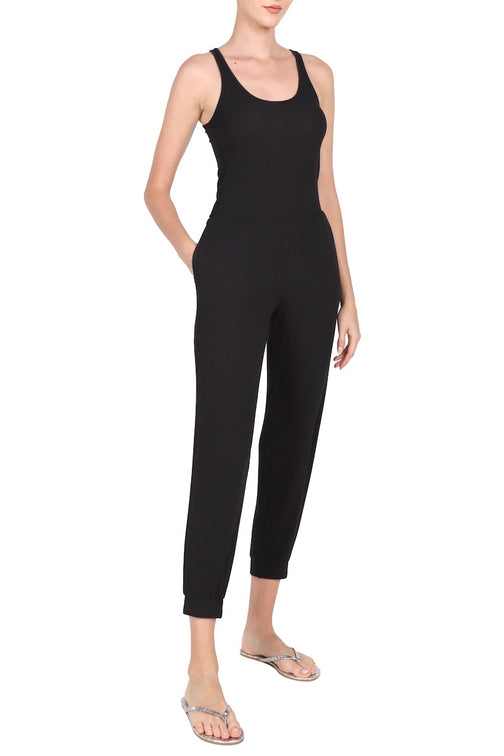 Ribbed Jogging Pants (Black)
