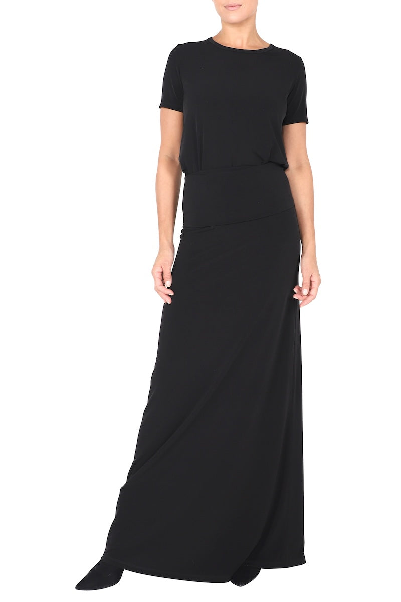 Straight Jersey Skirt (Black)