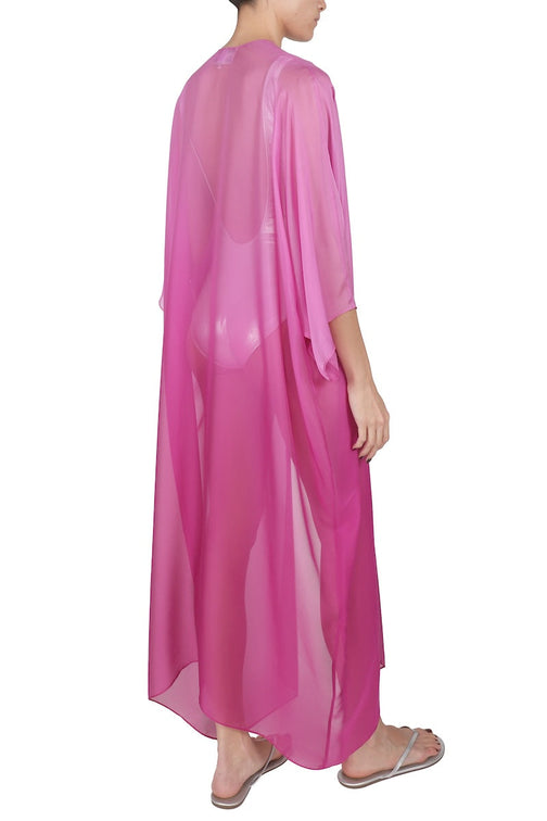 Ombre Chiffon Cover Up (Rose Fushia Ombre)