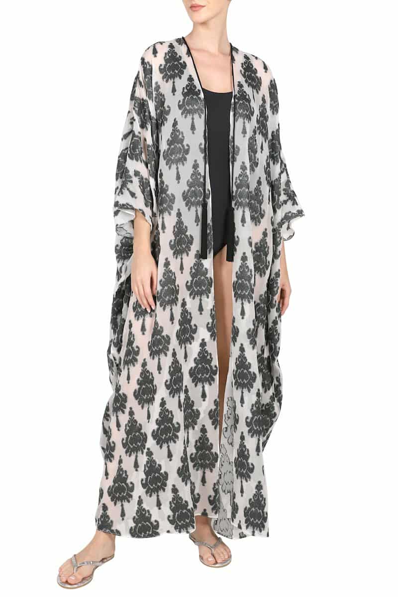 Cover Up with Tassels ( White Black)