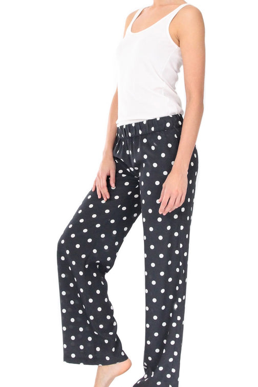 Flare Pants (Black White Dots)