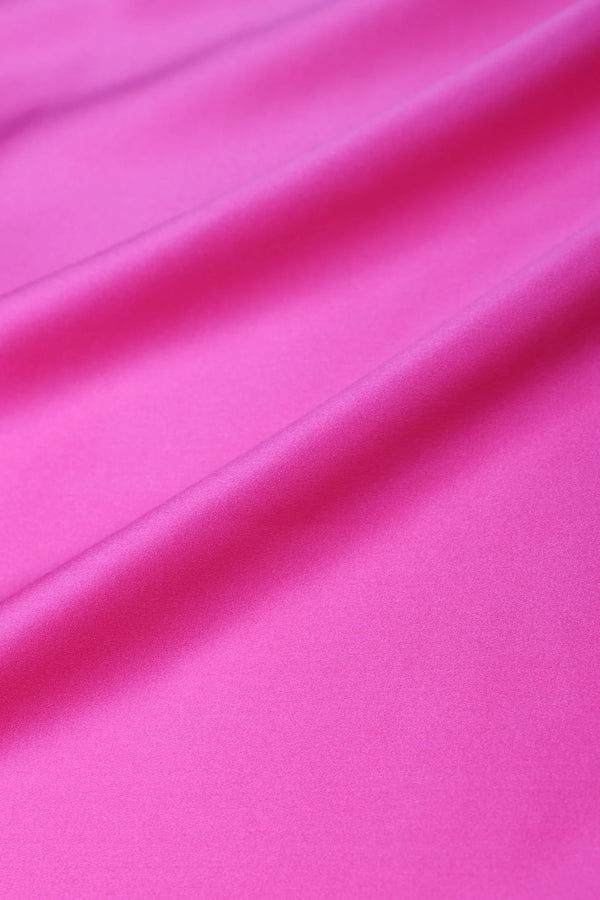 Silk Satin Ombre Cami Dress in Fuchsia Ombre