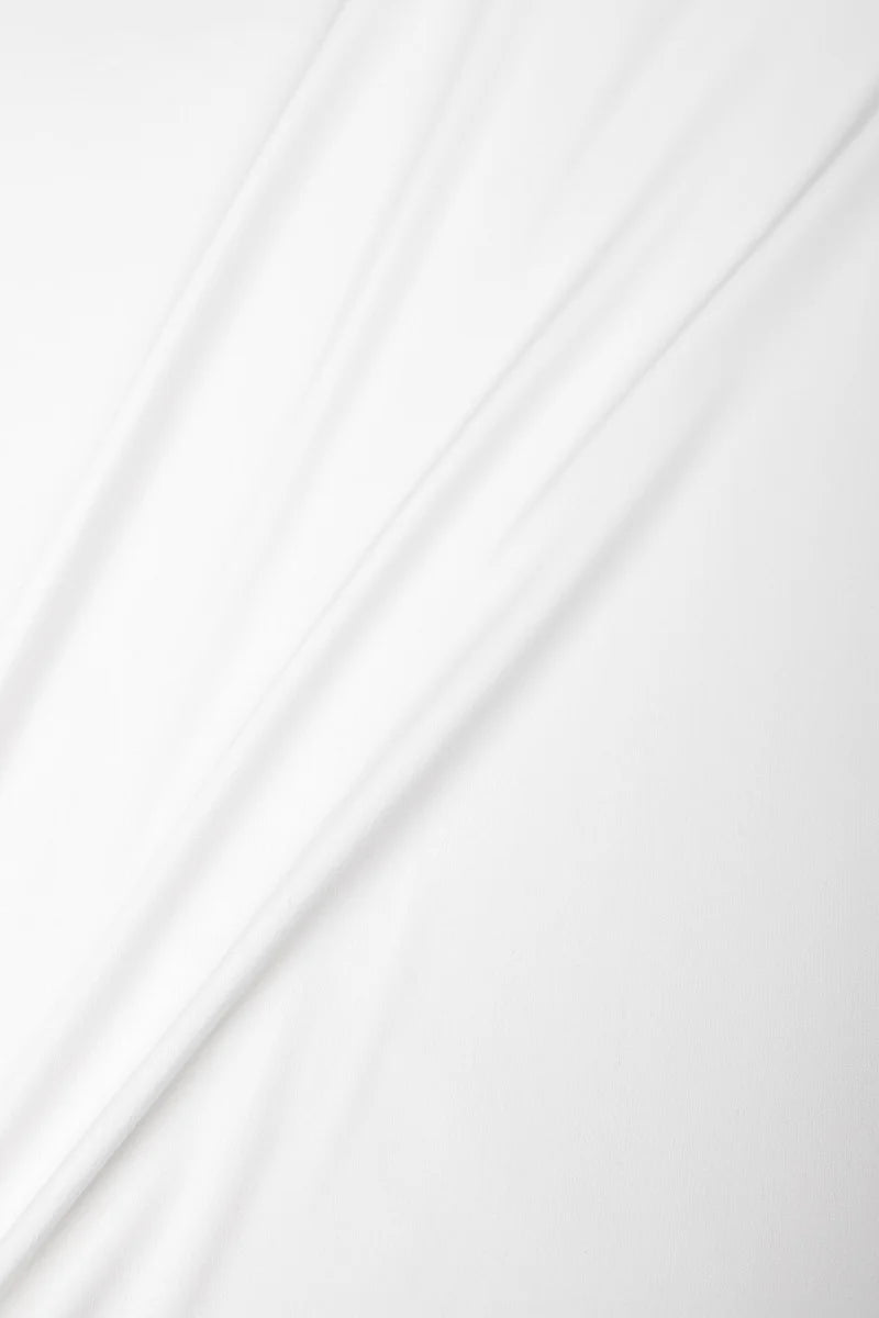 White Jersey Racer Back Dress Relaxed Fit Luxury Everyday Dress