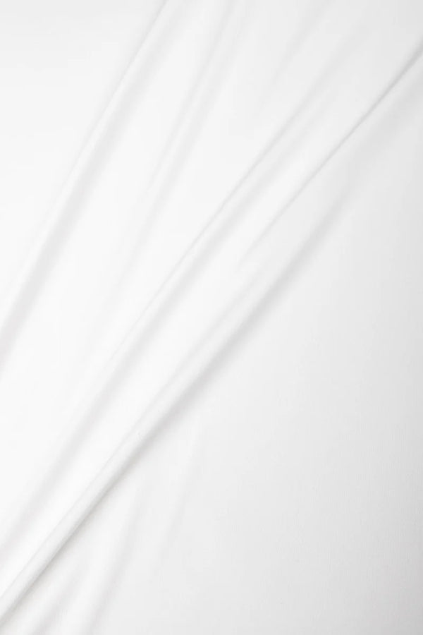 White Jersey Racer Back Dress Relaxed Fit Luxury Everyday Dress