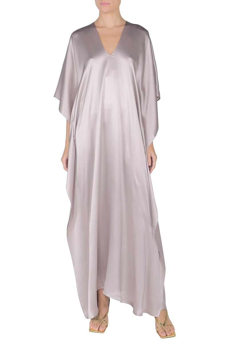 Duchess Satin Boubou (Light Grey)